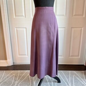 Liz Claiborne Vintage Plum Purple Silk Midi Skirt